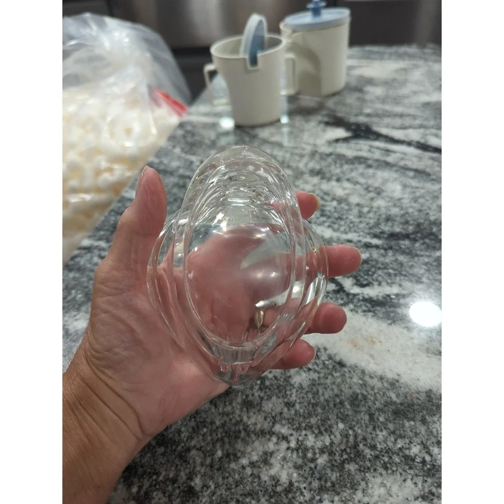 Vtg. Kitsch Clear Lucite Swan Soap Dish Trinket Holder Bathroom/Kitchen 6